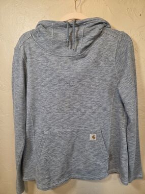 Carhartt Women’s Heathered Blue Pullover Hoodie Size M